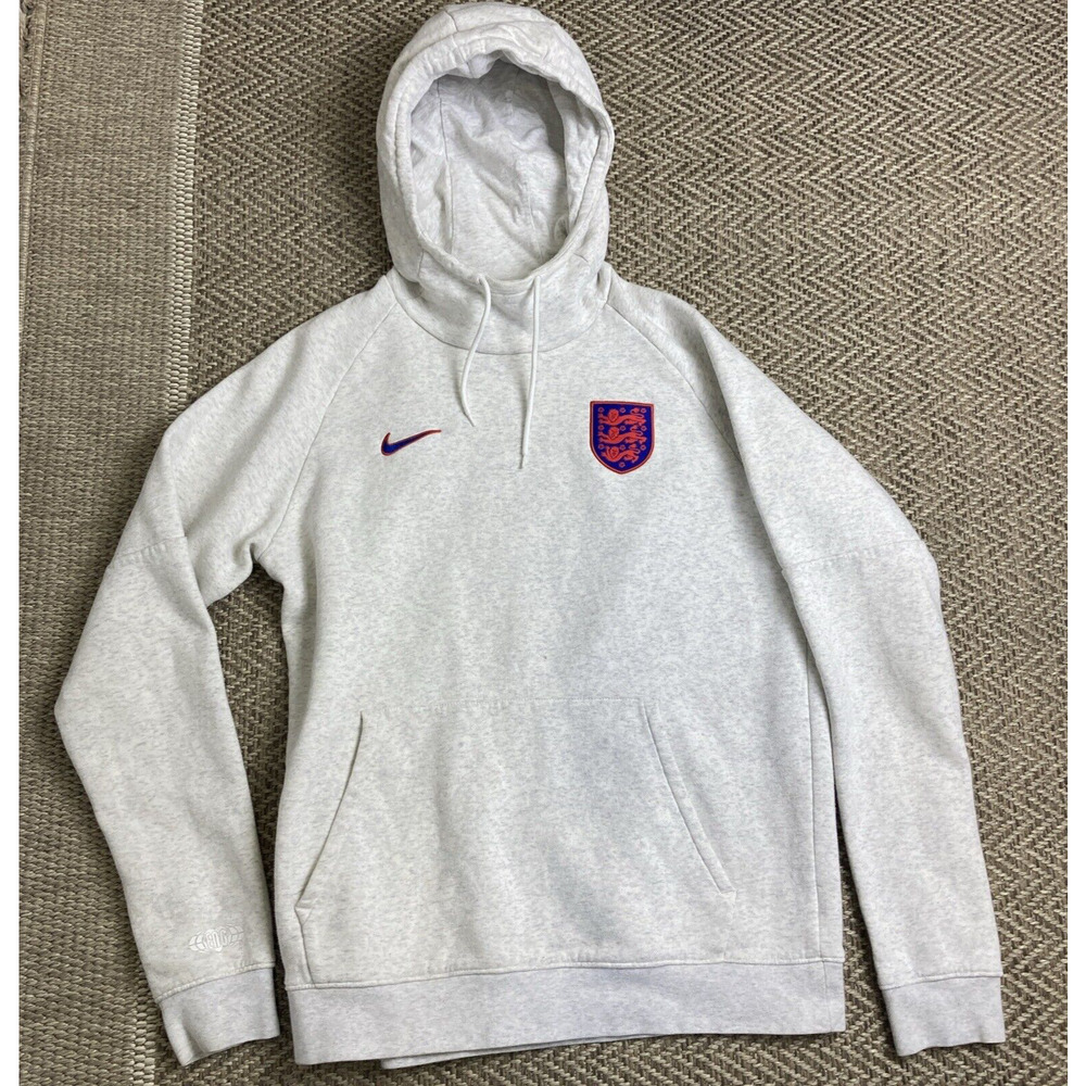 Nike England Three Lions Soccer Hoodie Men's Size Medium Mock turtleneck